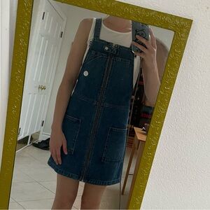 Denim Jean jumper dress Moto